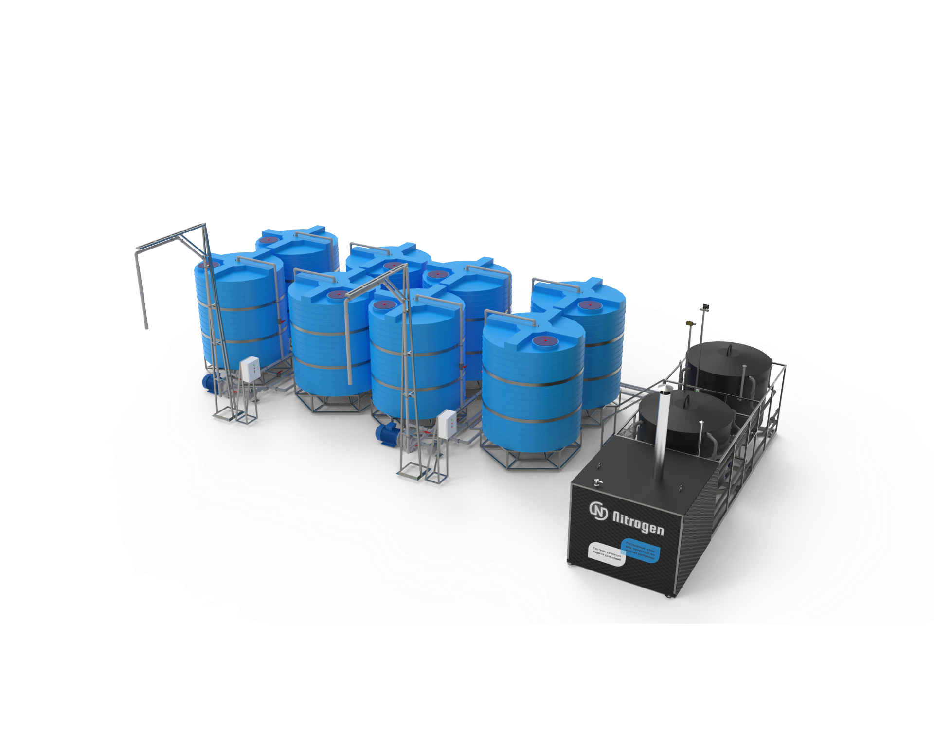 Система хранения 80 м3 и растворный узел «Raptor 2 АР» Nitrogen